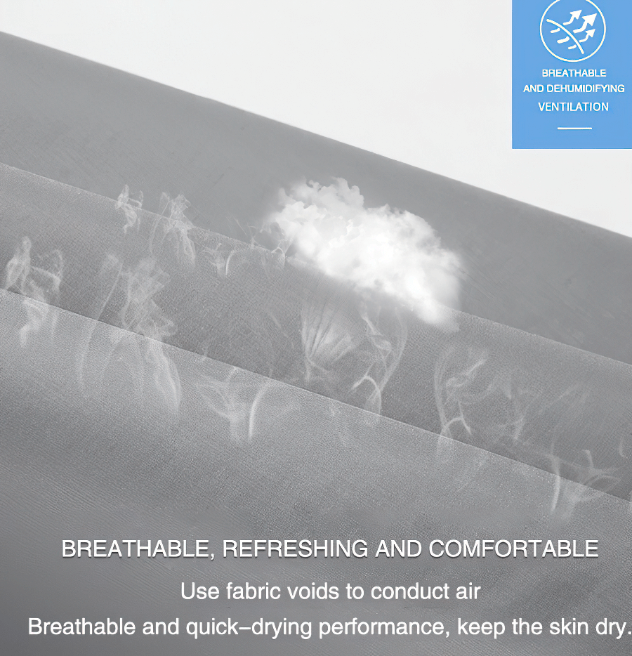 Breathable fabric illustrating quick-drying performance of Men's Casual Windbreaker for ultimate comfort and ventilation, SF0623