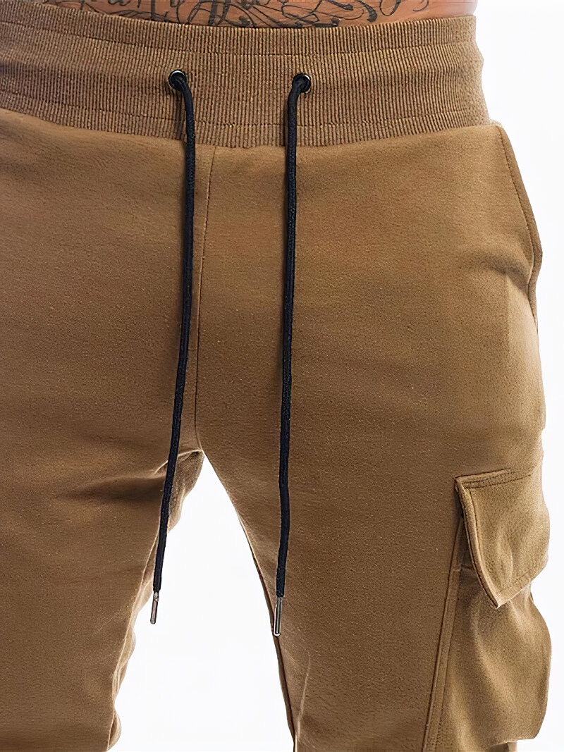 Herren-Jogginghose aus Baumwolle mit Kordelzug und vielen Taschen – SF1095
