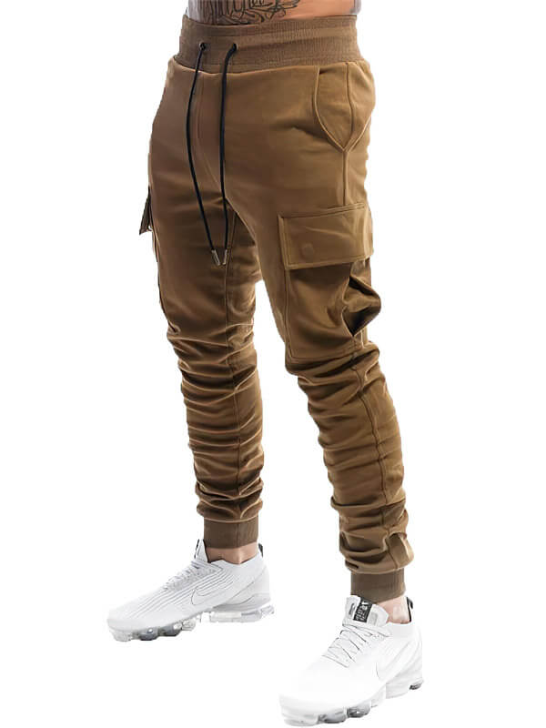 Herren-Jogginghose aus Baumwolle mit Kordelzug und vielen Taschen – SF1095