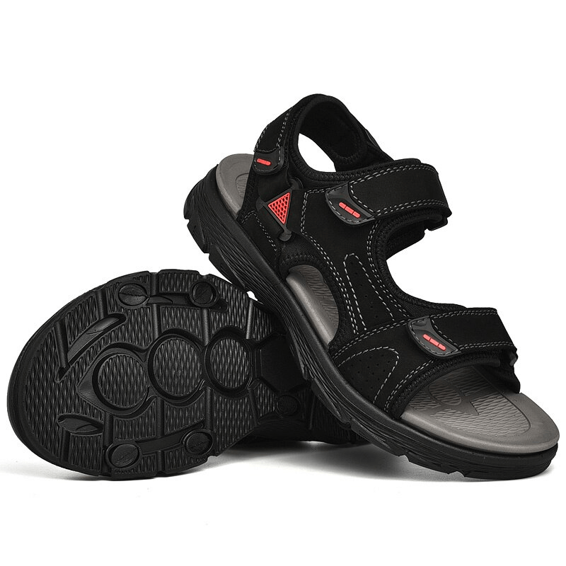 Men's Genuine Leather Soft Sole Hiking Trekking Sandals - SF1058