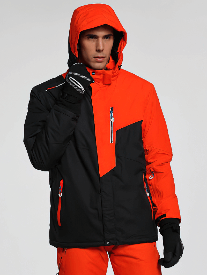 Men's Micro Fleece Linning Ski Jacket with Detachable Hood - SF0857