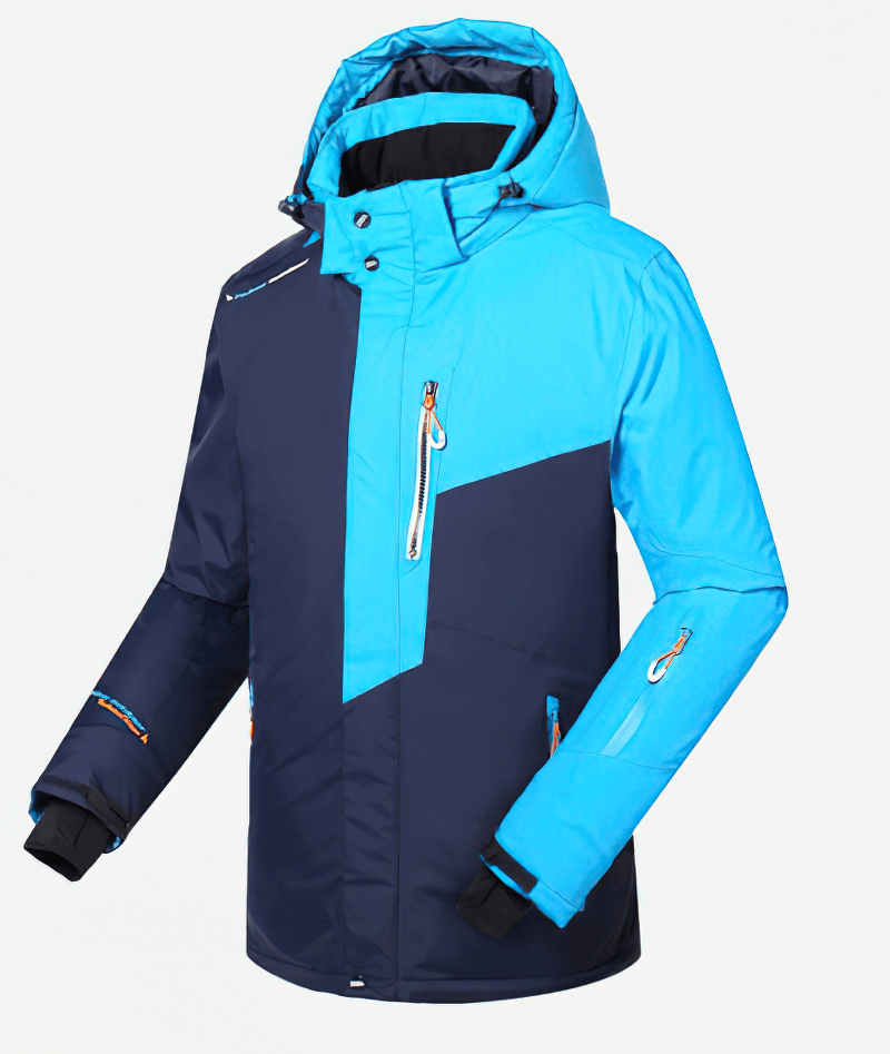 Veste de ski doublée en micro polaire pour homme avec capuche amovible - SPF0857 