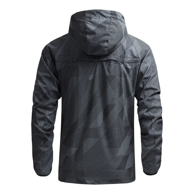 Men's Mountaineering Jacket SF0456 - Quick-Drying, Windproof, Waterproof Black Design Ideal for Outdoor Adventures