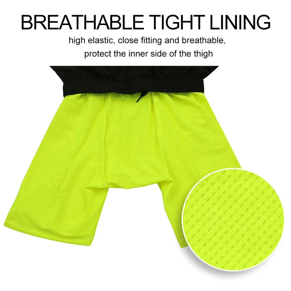 Breathable tight lining of men's running shorts with spandex and polyester for ultimate comfort and mobility.