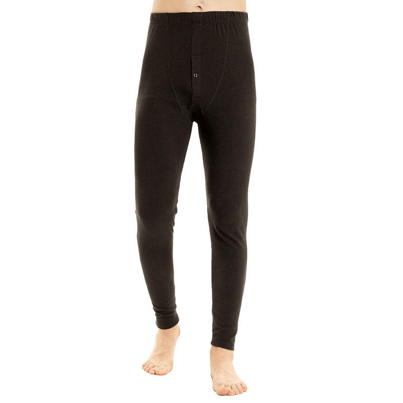 Pantalon thermique serré de couleur unie pour hommes avec ceinture élastique - SPF1053 