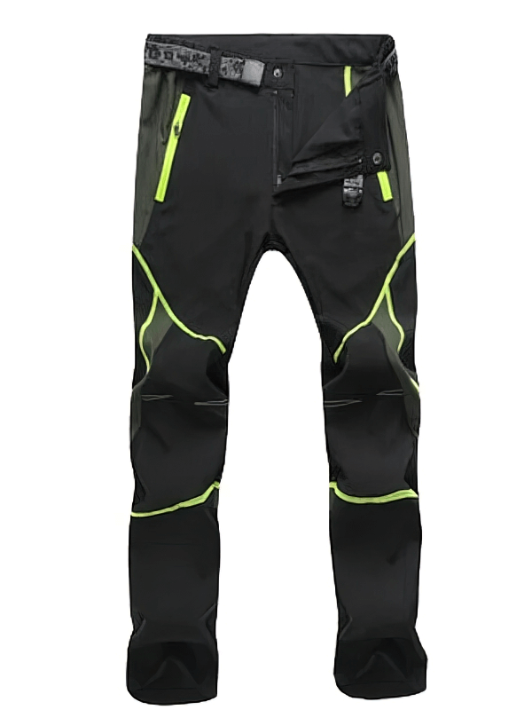 Men's Sports Breathable Quick-Drying Hiking Pants SF0241 with neon details, perfect for outdoor activities like hiking and cycling.