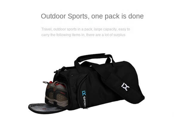 Men's Sports Crossbody Bag with Separate Shoes Compartment - SF0842