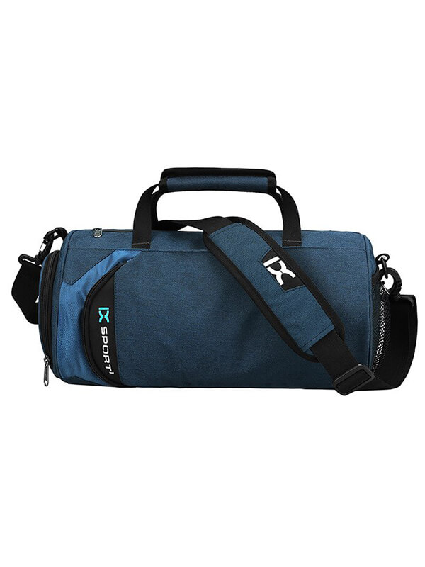 Men's sports crossbody bag in solid color with separate shoes compartment, made from terylene and oxford, 20-35L capacity, model SF0842.