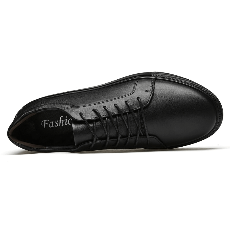 Baskets de sport à semelle plate flexible pour hommes / chaussures en cuir - SPF1177 