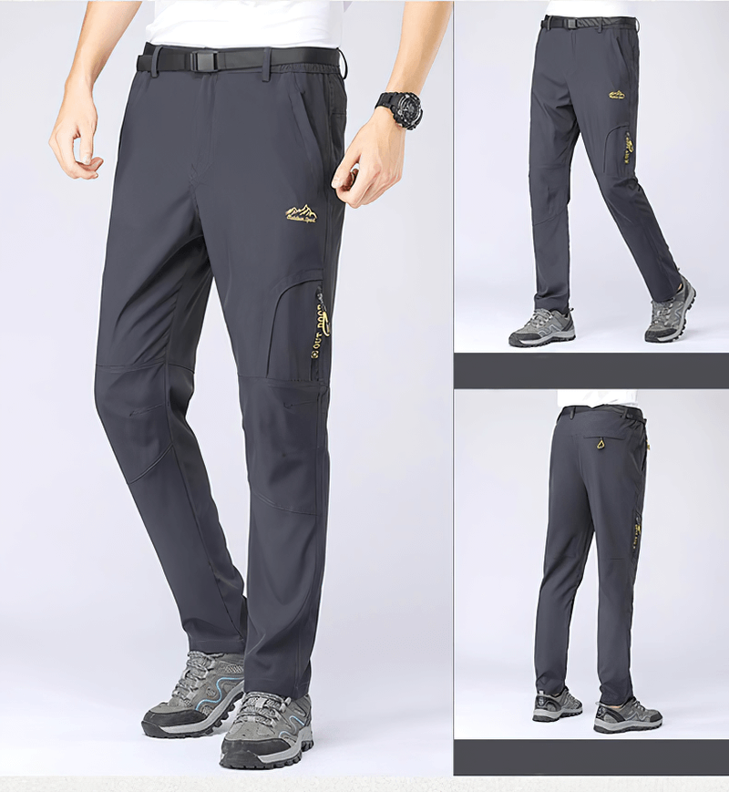 Men's stretch waterproof tactical trousers with multi-pockets, ideal for outdoor activities like hiking and camping, product code SF0457.