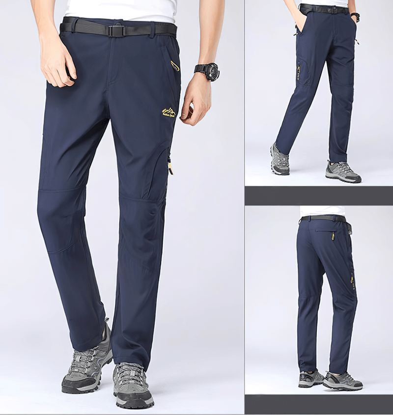 Men's stretch waterproof tactical trousers with multi-pockets, perfect for outdoor activities like hiking and camping. Style SF0457.