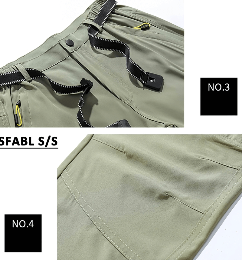 Pantalon tactique imperméable extensible avec multi-poches pour homme - SPF0457 