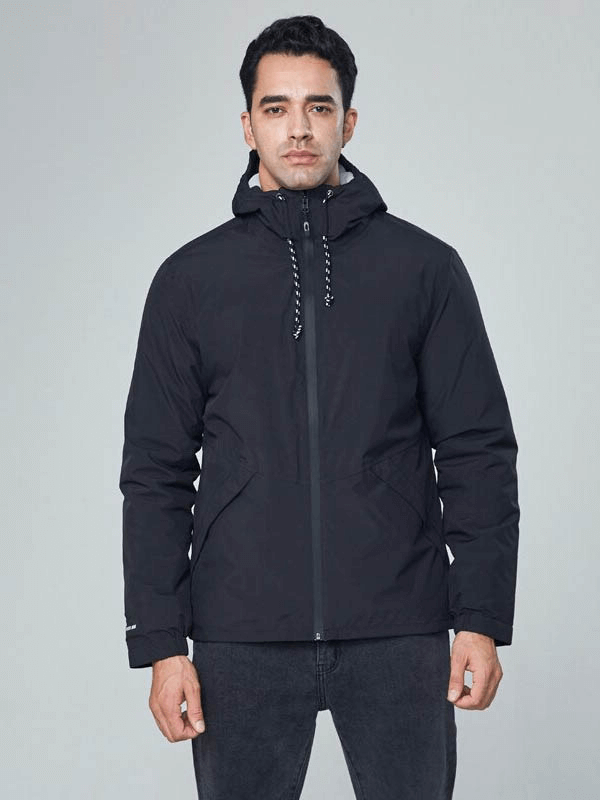 Men's Thermal Waterproof Down Cotton Jacket with Hood - SF0185