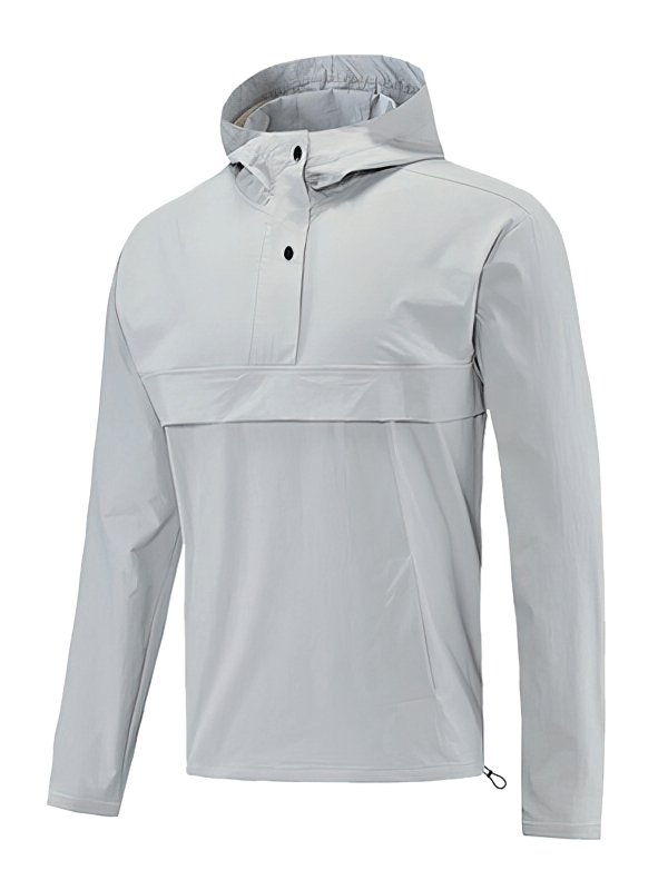 Men's windproof waterproof sports sweatshirt with hood, SF0891, ideal for outdoor training, breathable and quick-drying.