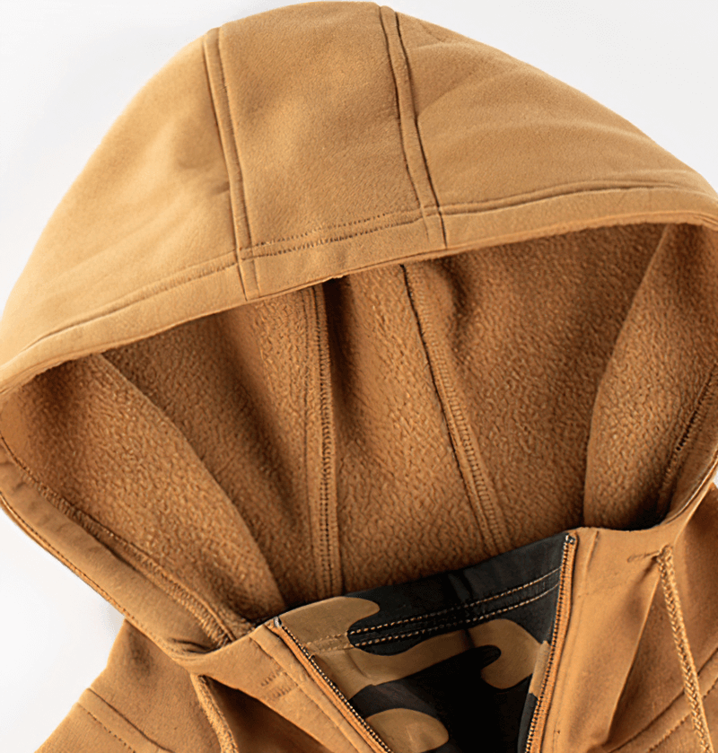 Men's Zipper Fleece Cotton Hoodie With Large Pockets - SF1221