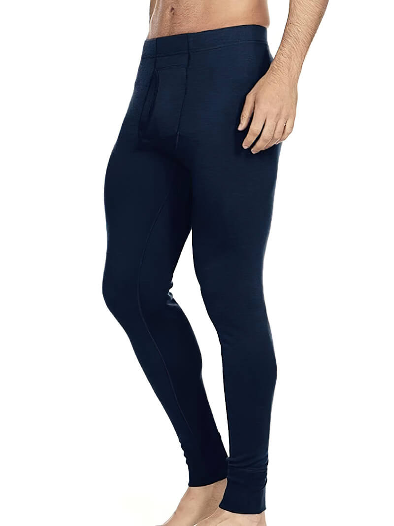 Men's Merino Wool Thermal Base Layer Pants for superior insulation and warmth, designed for cold conditions.