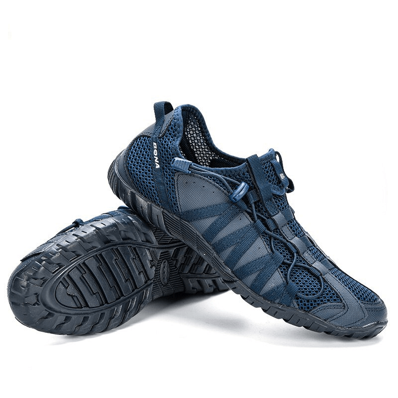 Mesh breathable men's sneakers with flexible soles and durable rubber outsole, perfect for all-day comfort and support.