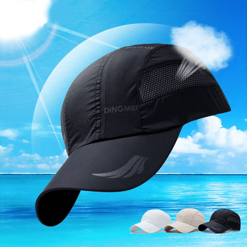 Mesh breathable sports golf hat with adjustable buckle in various colors, perfect for outdoor activities, offering sun protection and comfort.
