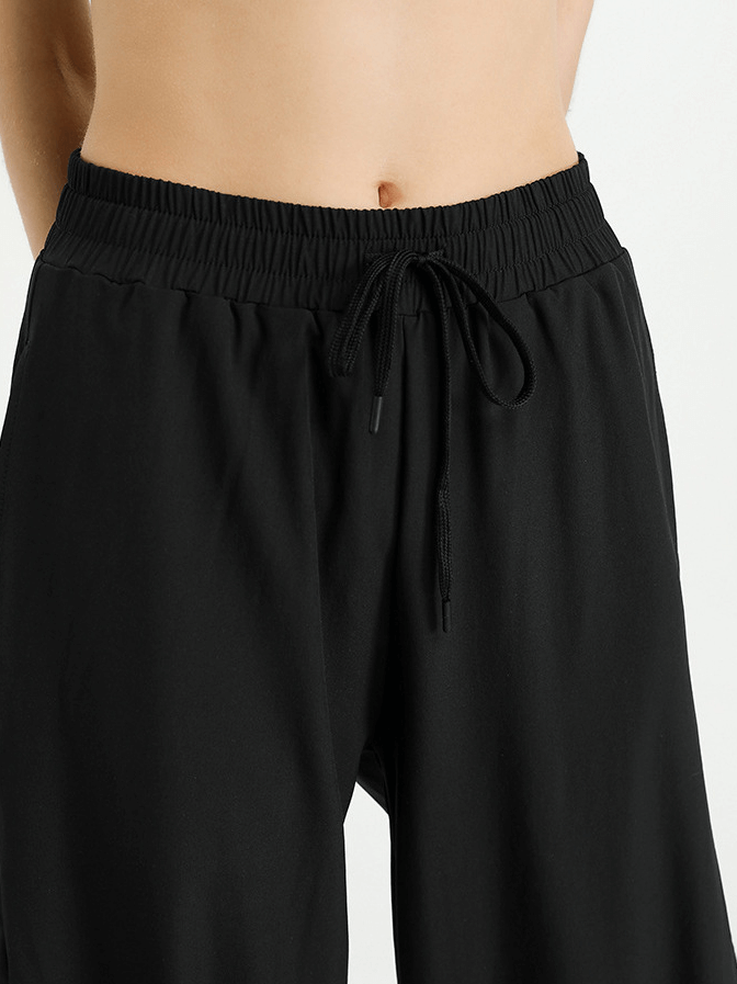 Mesh Drawstring Running Trousers / Sports Loose Workout Yoga Pants - SF1165
