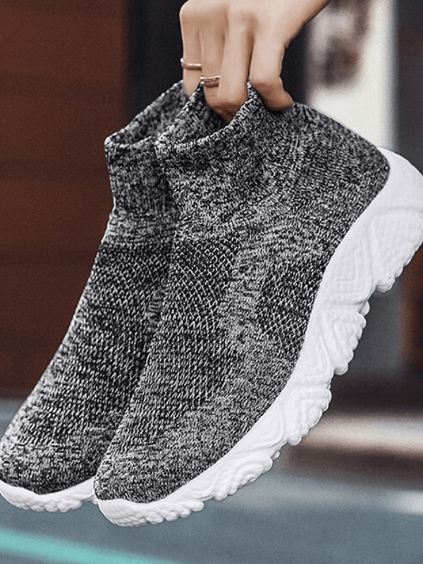 Unisex mesh elastic breathable sneakers SF1215, slip-on style with air mesh construction and EVA cushioning for comfort.