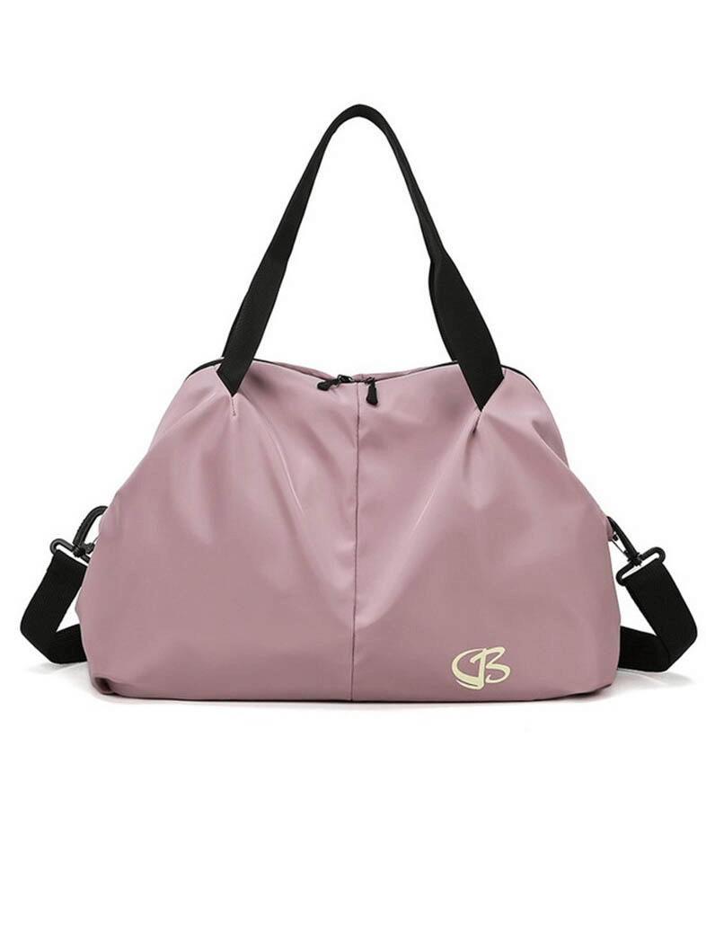 Stylish waterproof women's gym bag in pink with large capacity, perfect for sports, travel, and fitness needs, model SF0904.