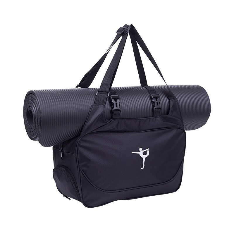Sleek waterproof sport women's bag with mat clip, perfect for fitness and travel, featuring durable nylon and practical design.