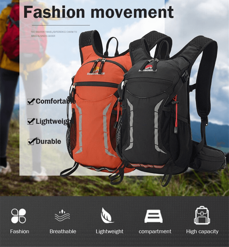 Multiple Pockets 15L Hiking Backpack / Waterproof Camping Rucksack - SF0807