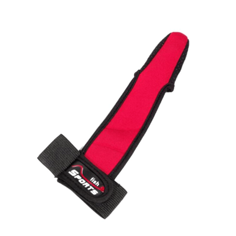 Red single-finger non-slip fishing glove, perfect for outdoor activities, with enhanced grip, 19cm length, versatile design.