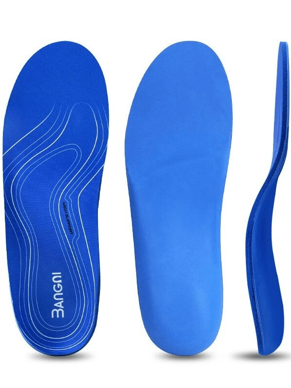 Orthopedic insoles for shoes, EVA material, anti-slippery, arch support, medium width, perfect for flat feet balance and comfort.