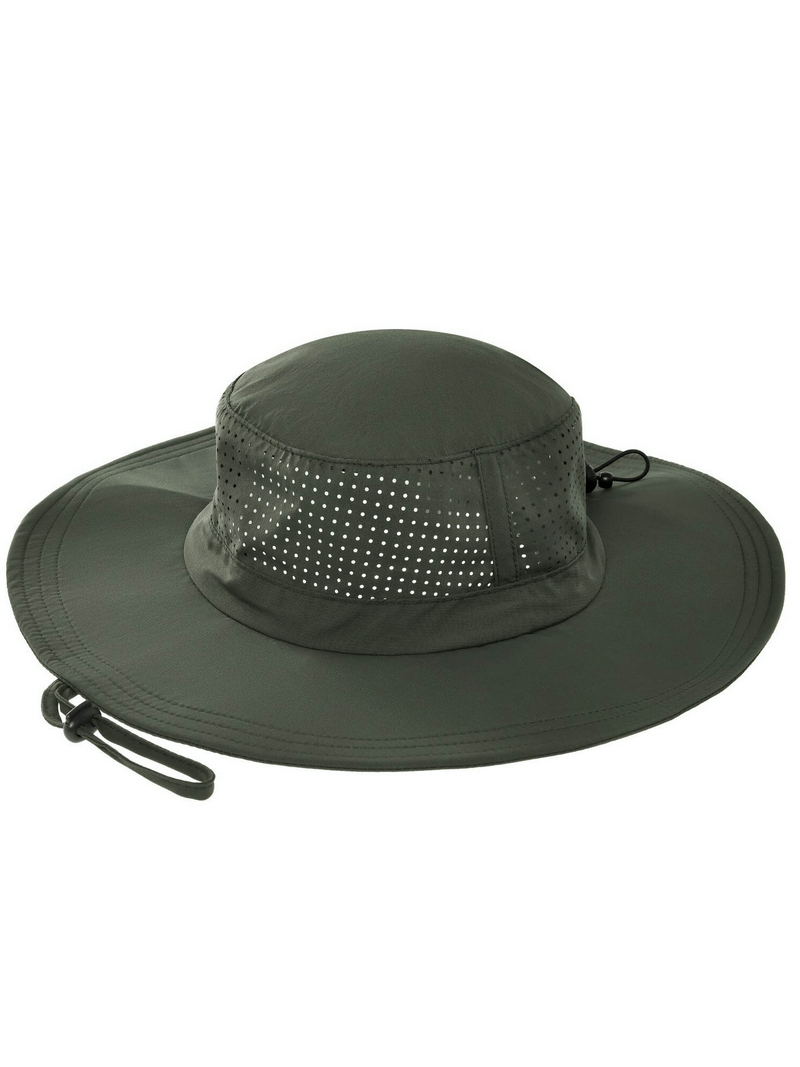 Outdoor breathable sun hat, unisex, lightweight polyester, dark shade, bucket style, ideal for camping and sun protection - SF0176