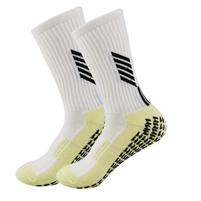 Outdoor Football Socks SF0570 with silicone non-slip sole, knee-high, unisex, designed for comfort and durability on the field.