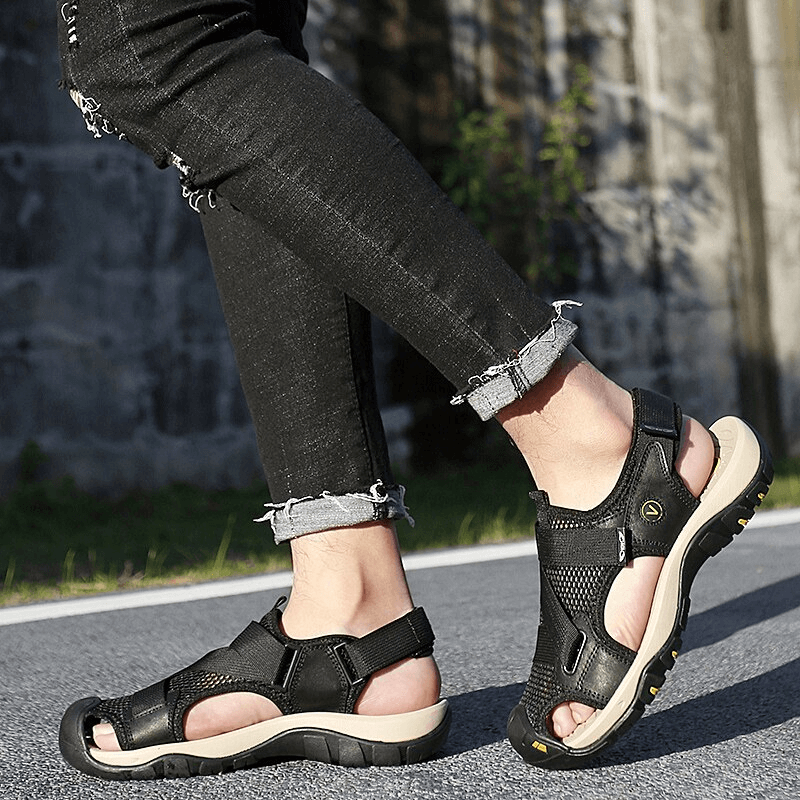 Outdoor Mesh Breathable Sandals with Convenient Velcro - SF1097