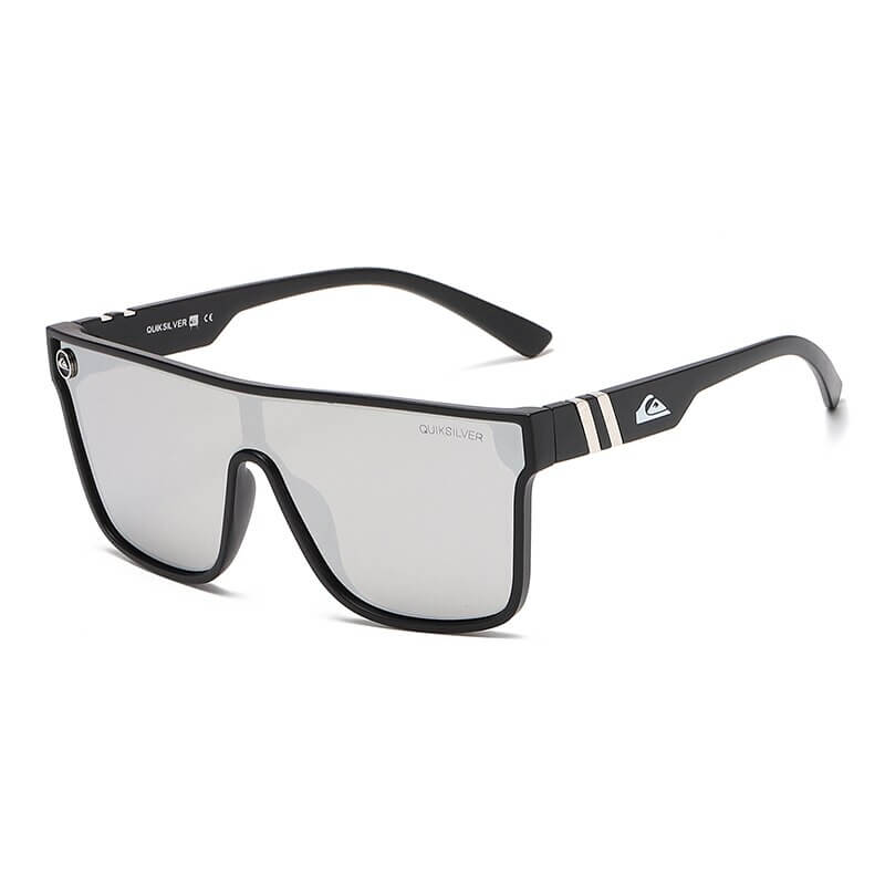 Oversized sports goggles beach anti-reflective sunglasses with UV400 protection and black plastic frame, model SF0849, unisex design.
