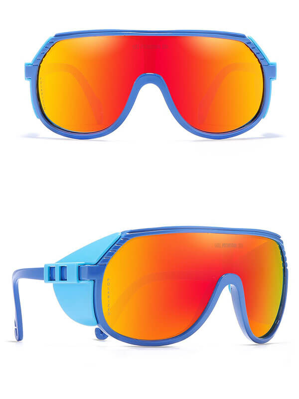 Polarized anti-reflective sports bicycling sunglasses SF0963 with UV400 protection and vibrant orange lenses