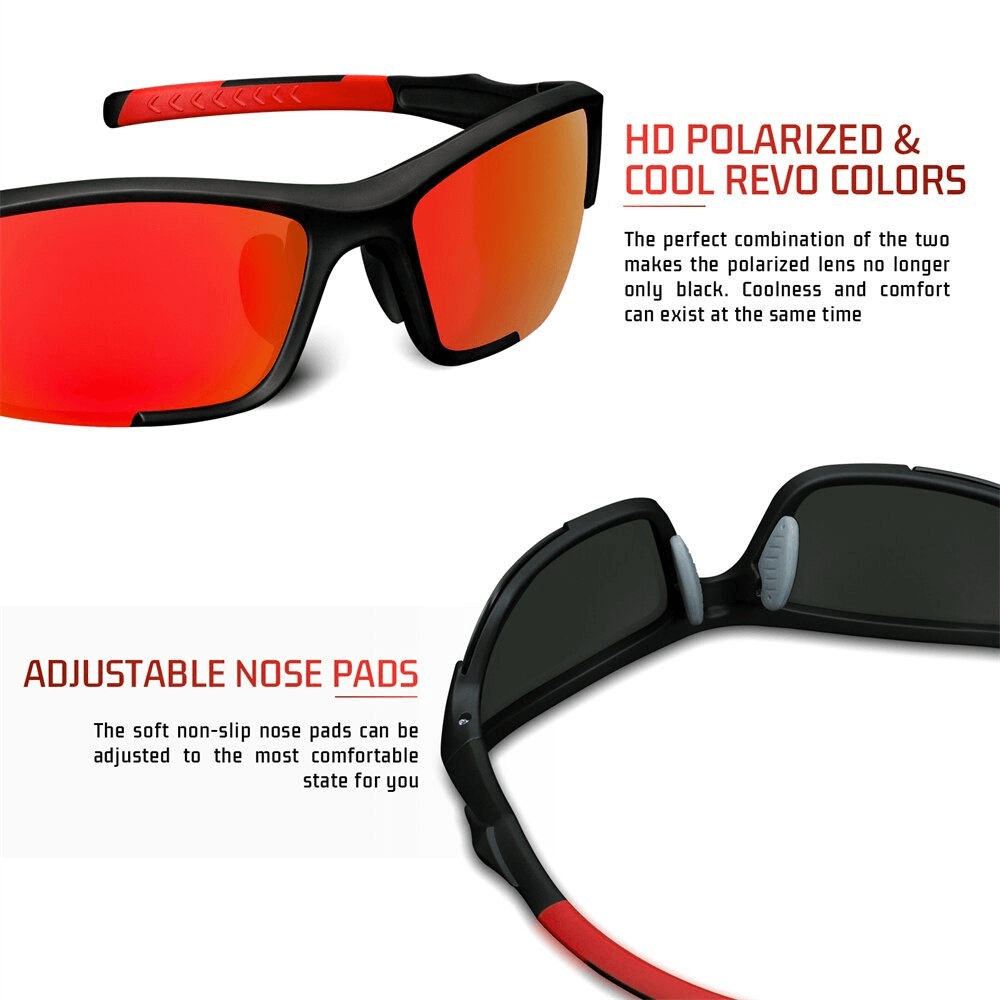 Polarisierte, leichte Sport-Fahrradbrille mit verstellbaren Nasenpads – SF0714 