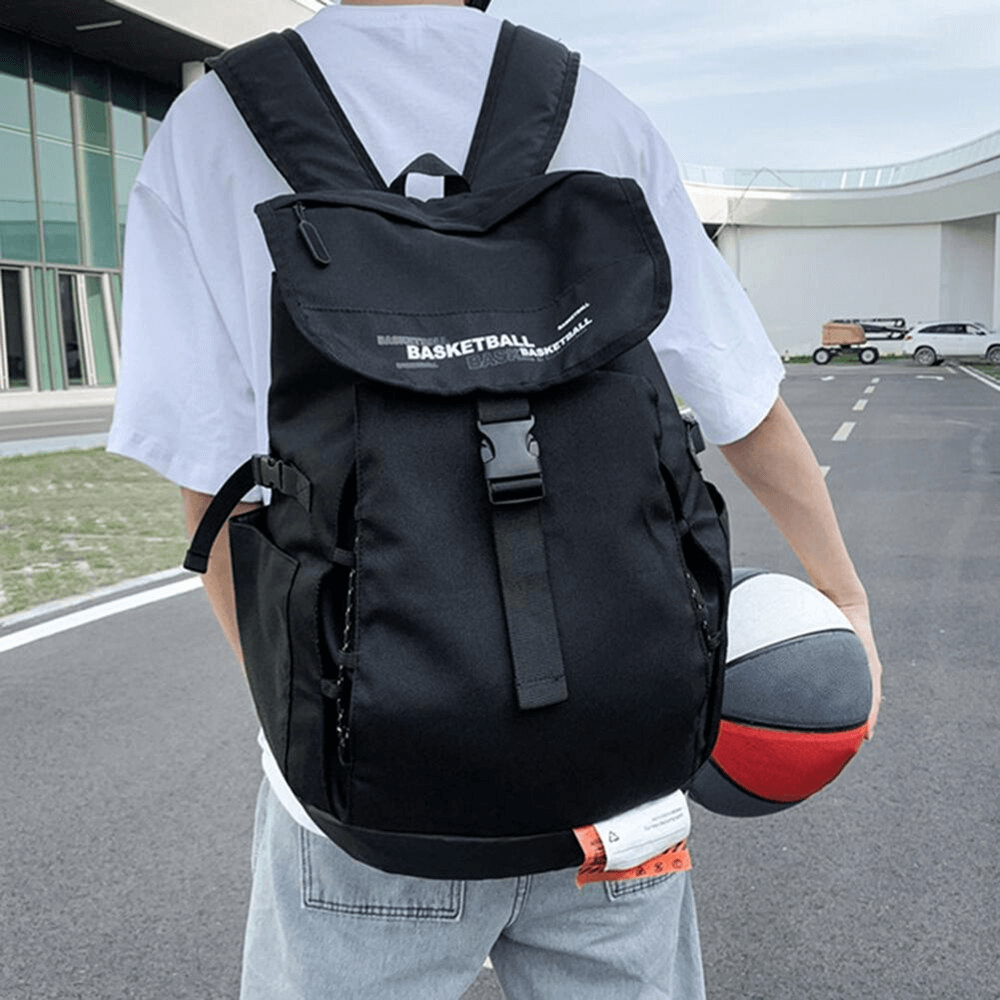 Unisex Portable Sports Basketball Bag with Ball Pocket, adjustable strap, durable Oxford Cloth, large 20-35L capacity, model SF0844