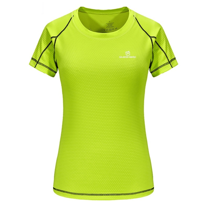 Quick Dry Short Sleeves Sports Running T-Shirt / Female Breathable Slim Top - SF0019