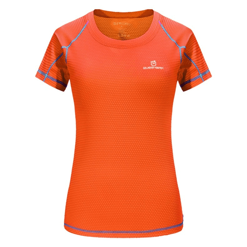 Schnell trocknendes, kurzärmliges Sport-Lauf-T-Shirt / atmungsaktives, schlankes Damen-Top – SF0019 
