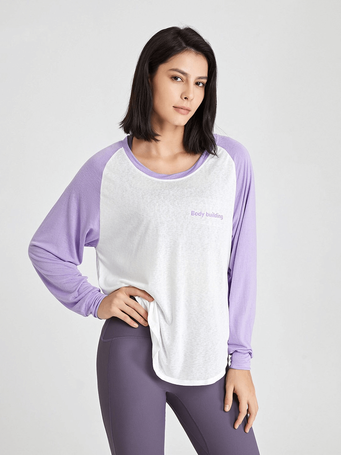 Round Neck Sports Loose Top / Women's Quick Dry Running Clothing - SF0095