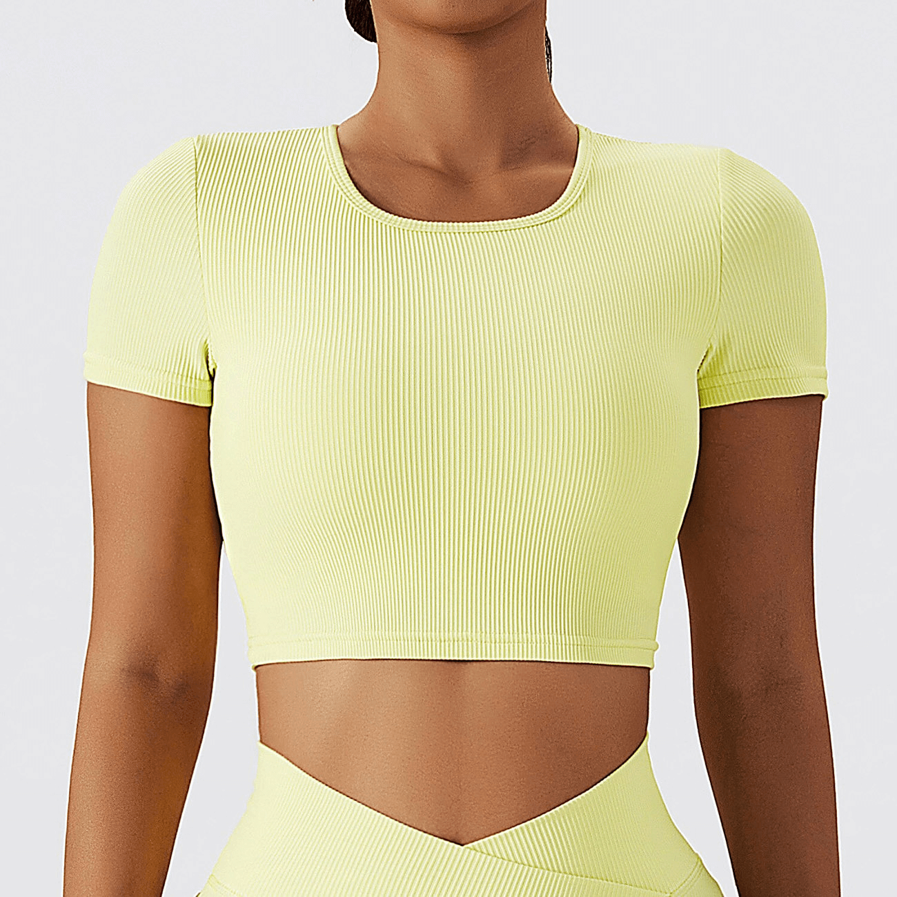 Running Sexy Sports T-Shirt with Open Back / Women's Fitness Crop Top - SF0010
