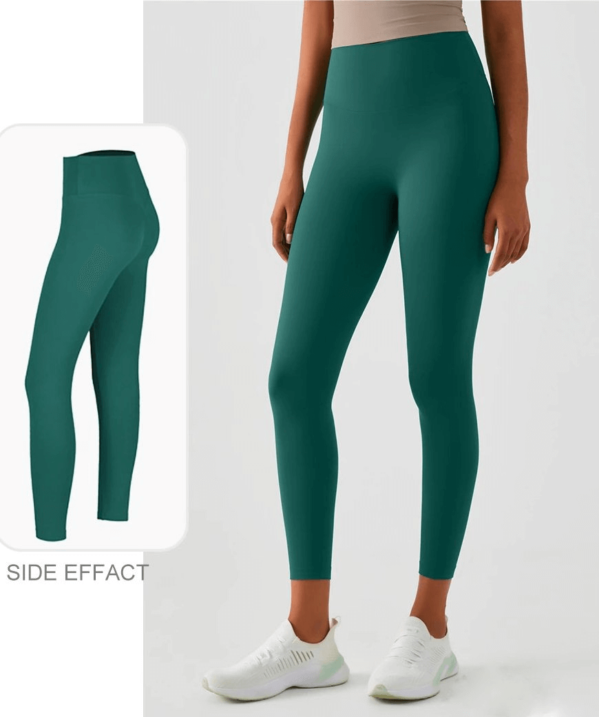 Seamless Breathable Women's Fitness Leggings SF0165 in green, perfect for yoga with elastic waistband for comfort and flexibility.