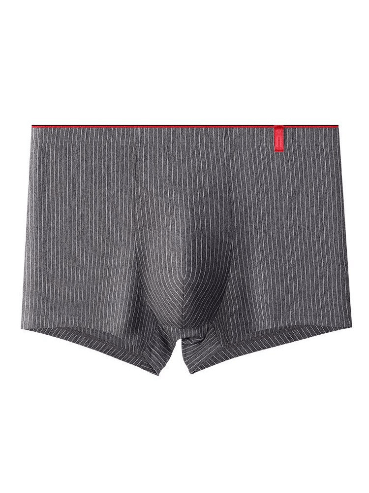 Men's sexy elastic striped boxer briefs SF1147 with breathable acrylic spandex blend and comfortable waistband for a sharp look.