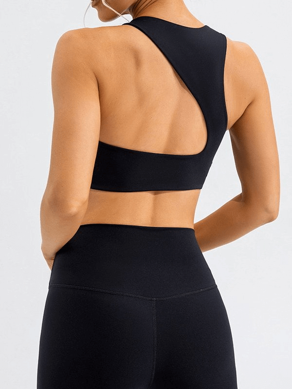 Soutien-gorge de sport / haut d'entraînement élastique sexy pour femmes avec dos ouvert - SPF1259 