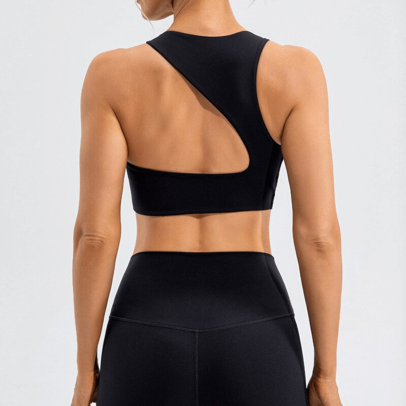 Sexy elastic women's sports bra with open back for ultimate comfort and style, perfect for workouts and fitness activities.
