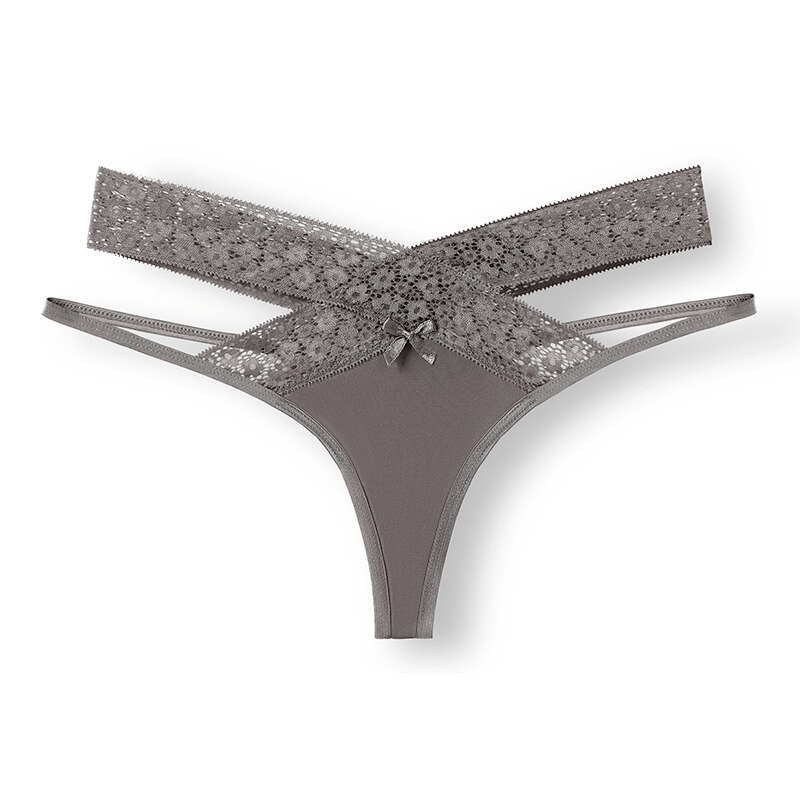 Sexy Lace Breathable Women's Thong with Cutouts - SF0987