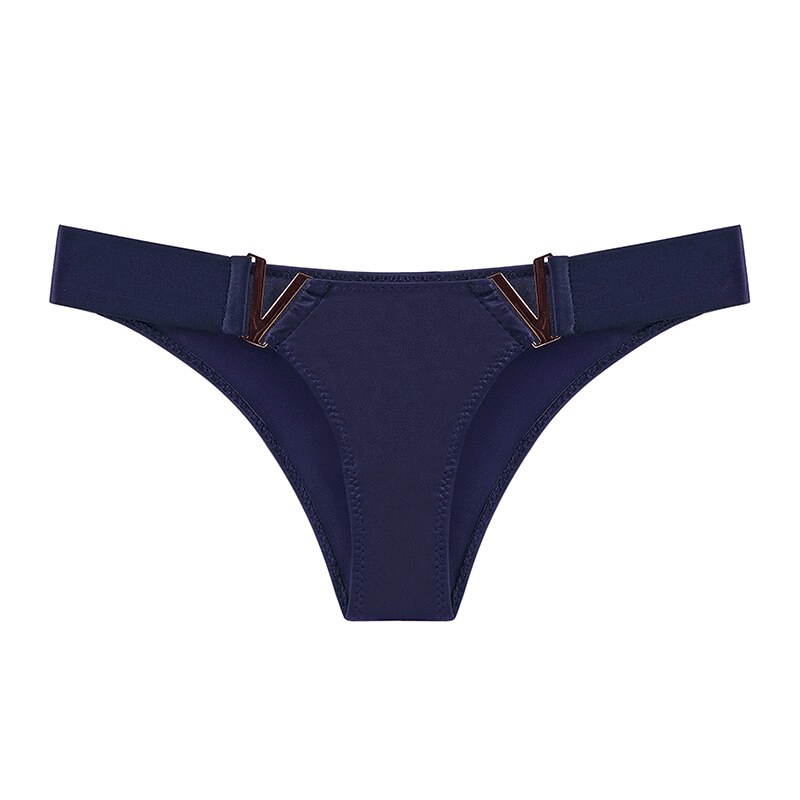 Sexy sports elastic waist panty for women, navy color, ice silk underwear ideal for fitness with comfort and flexibility, product code SF0988