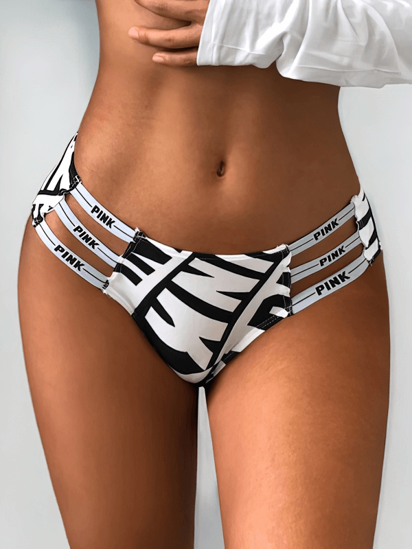 Sexy Sports Women's Briefs with Side Stripes Low Rise - SF0700