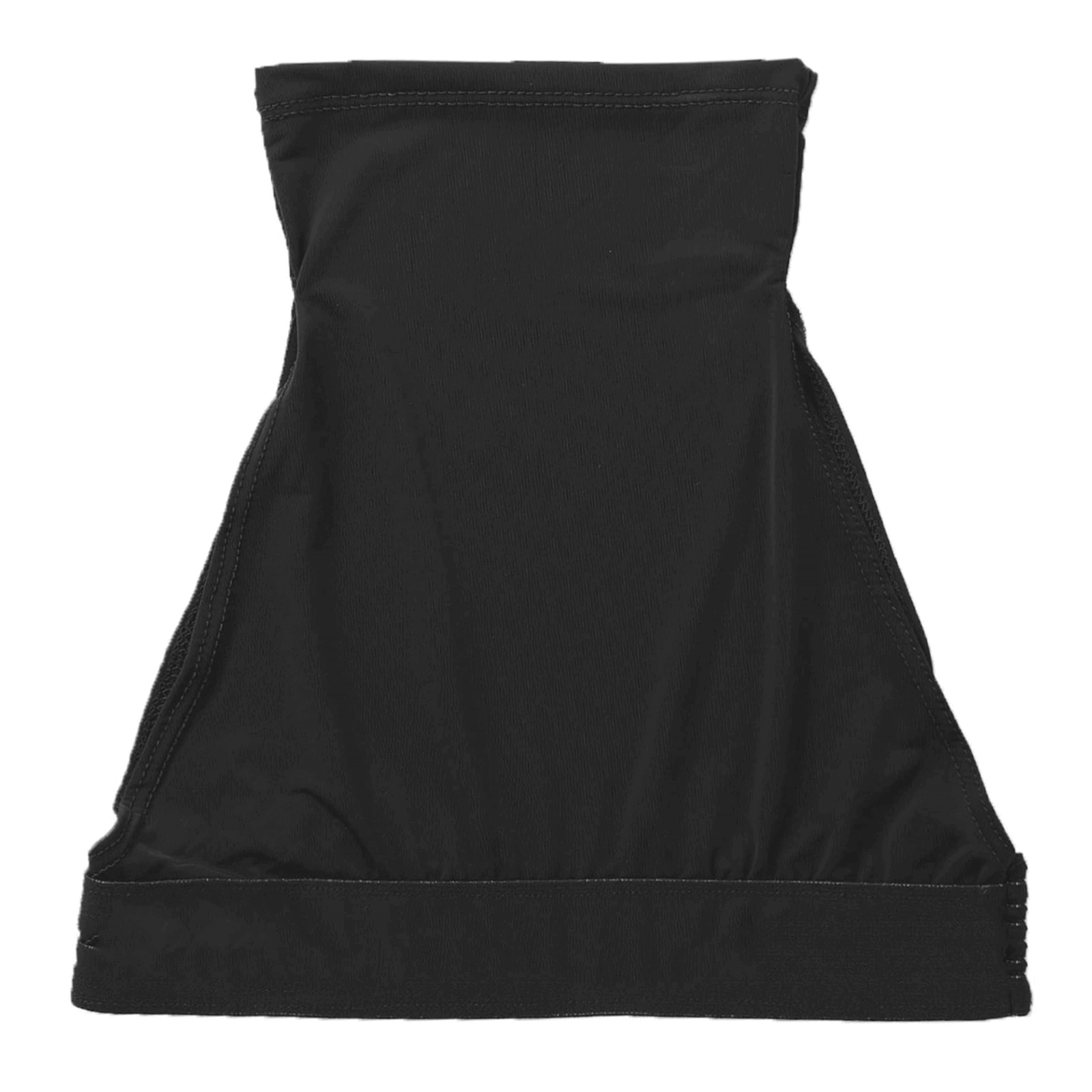 Sexy black women's high neck crop top, sleeveless, see-through fabric with elastic underbust, sporty and stylish. Product code: SF0001