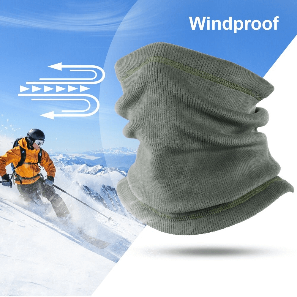 Thermal corduroy face mask with windproof design for skiing.
