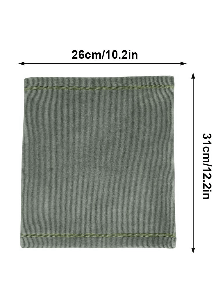 Grey Skiing Thermal Corduroy Elastic Scarf with dimensions 10.2 x 12.2 inches, perfect for cycling and outdoor activities, SF0611
